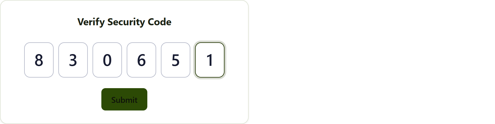 the sign-in code screen uses the same six-box entry.